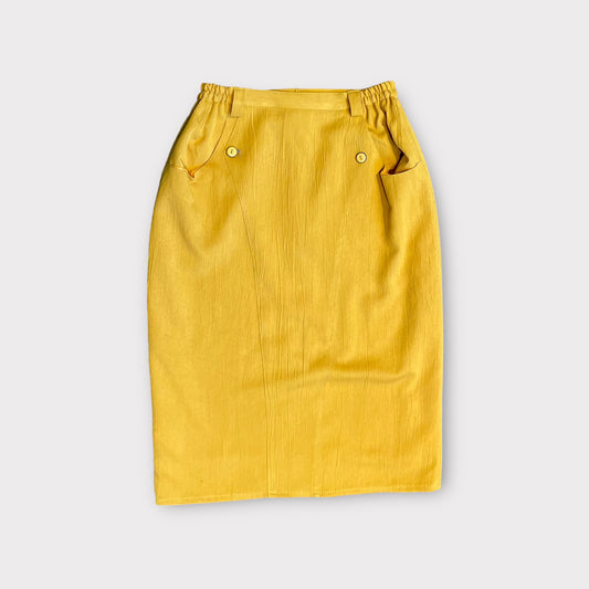 Yellow mustard skirt - high waist