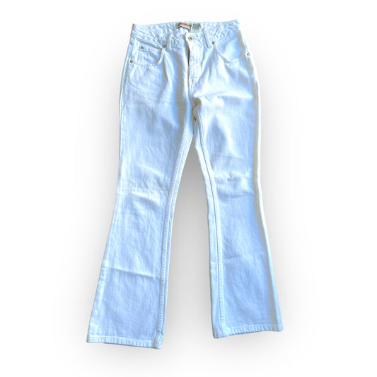 white bootcut 1990s jeans