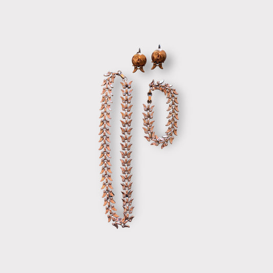Copper jewelry set