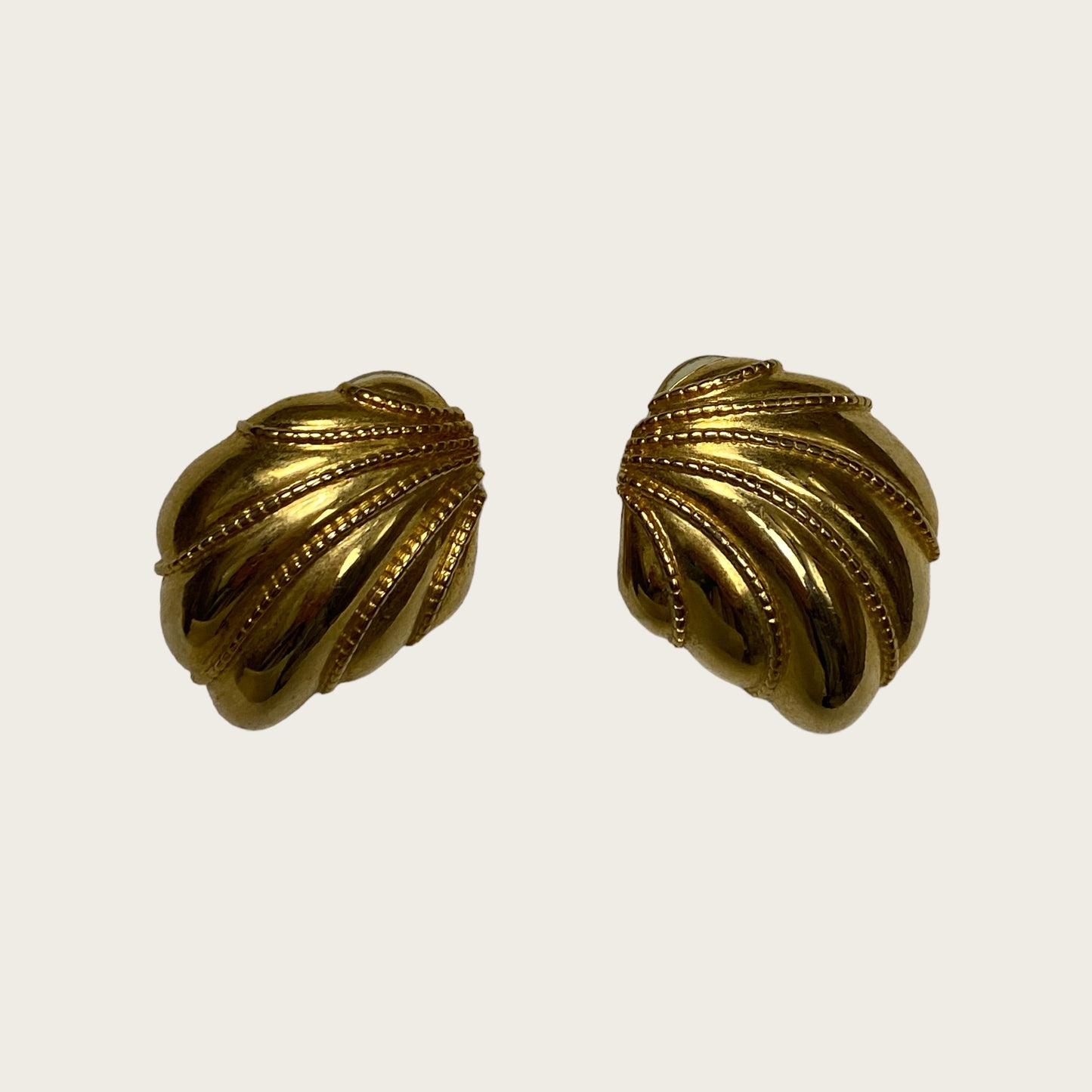 Plated gold vintage earrings